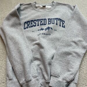 Gray Crested Butte Colorado Sweater
